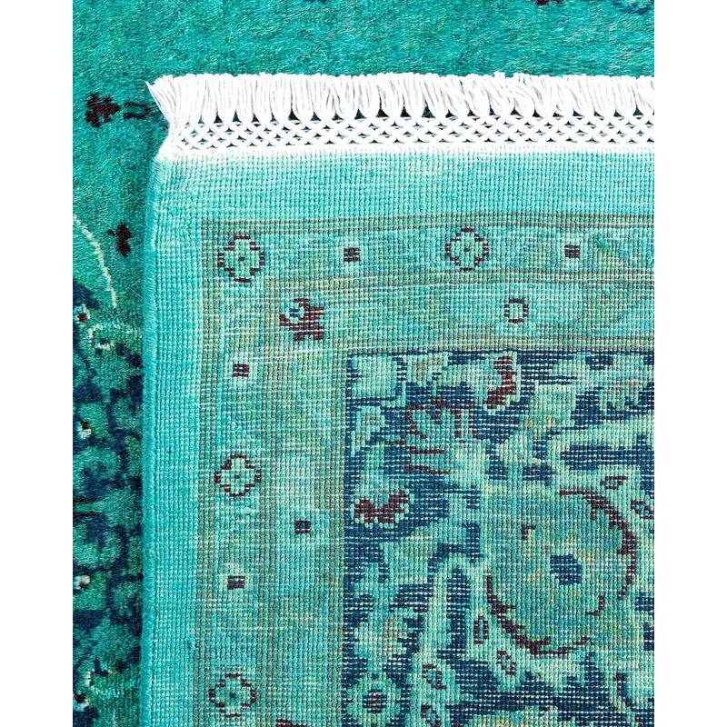 Contemporary Overdyed Wool Hand Knotted Area Rug - 6' 2" x 9' 2"