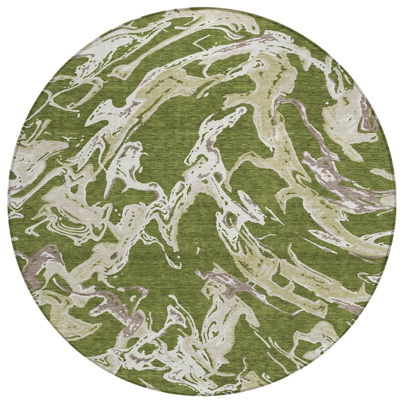HomeRoots Abstract Transitional Rectangle Outdoor Rug