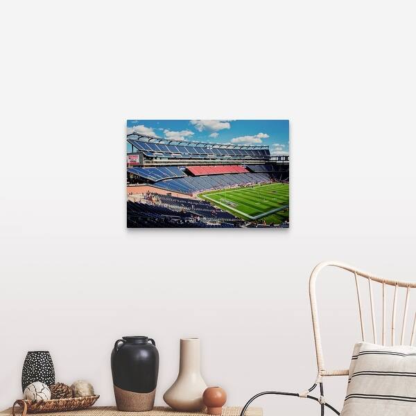 Shop Elevated View Of Gillette Stadium New England Patriots Boston Ma Canvas Wall Art Overstock 26267485
