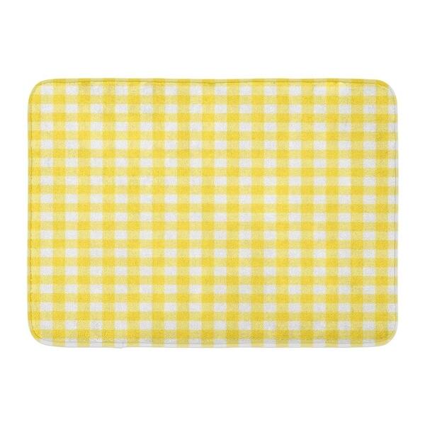 Shop Pattern Pastel Yellow Gingham That Is Pale Retro Light Vintage Doormat Floor Rug Bath Mat 23 6x15 7 Inch Multi On Sale Overstock 31779804