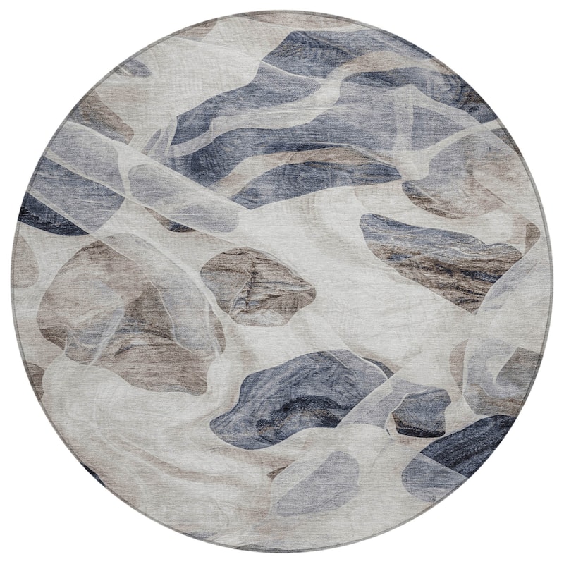 HomeRoots Abstract Transitional Rectangle Outdoor Rug