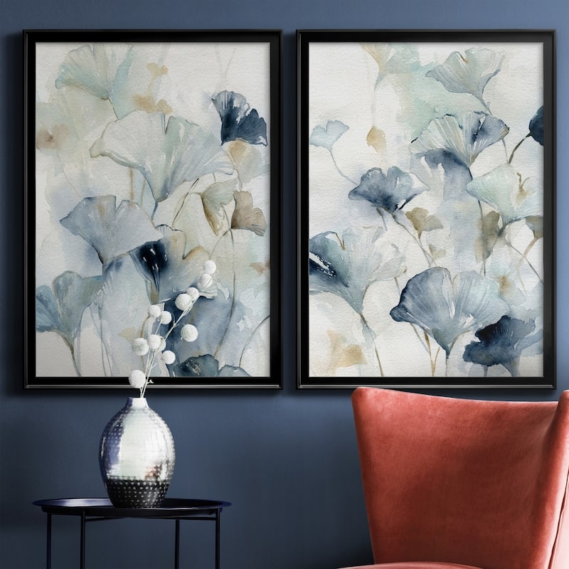 Indigo Ginkgo I Premium Framed Print - Ready to Hang - Multi-Color