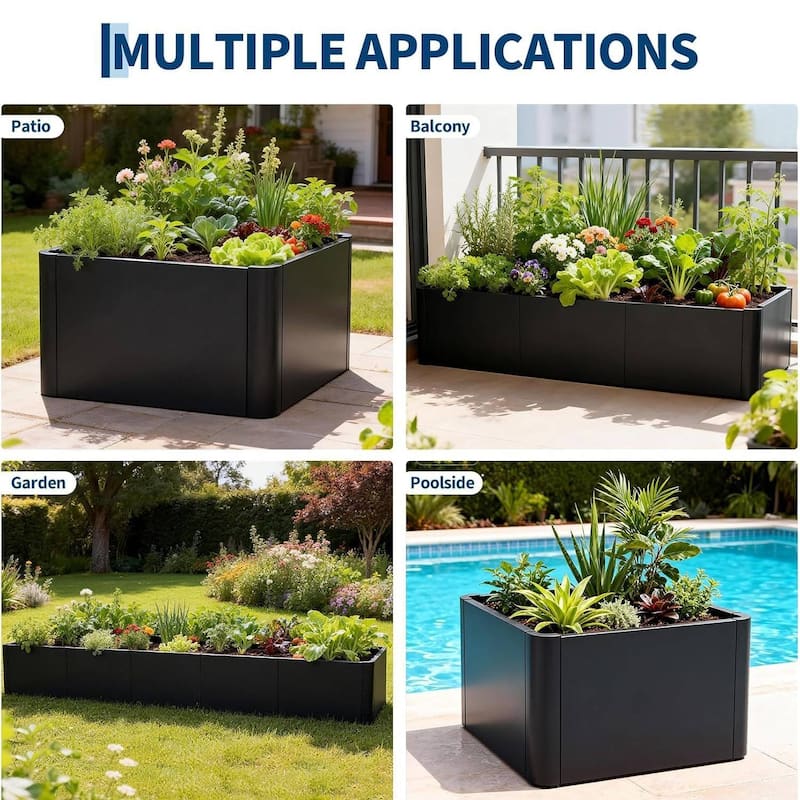 53.5" Modern Raised Garden Bed Planter, Ideal for Yard, Patio, No Base - N/A