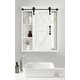 preview thumbnail 1 of 26, Cates Decorative Wood Wall Cabinet with Vanity Mirror and Barn Door