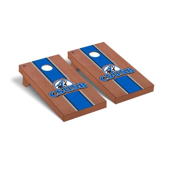 slide 2 of 5, Cal State San Bernardino Coyotes Rosewood Cornhole Board Set