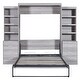 preview thumbnail 5 of 10, Full Multiple Storage Murphy Bed - Grey