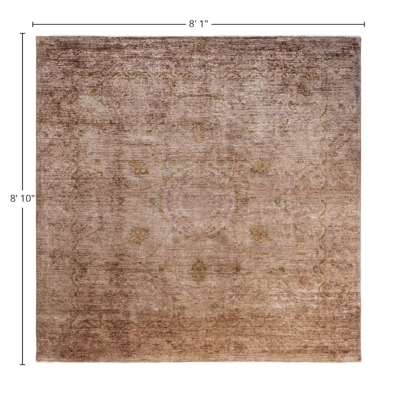 Vibrance One-of-a-Kind Hand-Knotted Area Rug - Beige, 8' 10" x 8' 10" - 8' 10" x 8' 10"