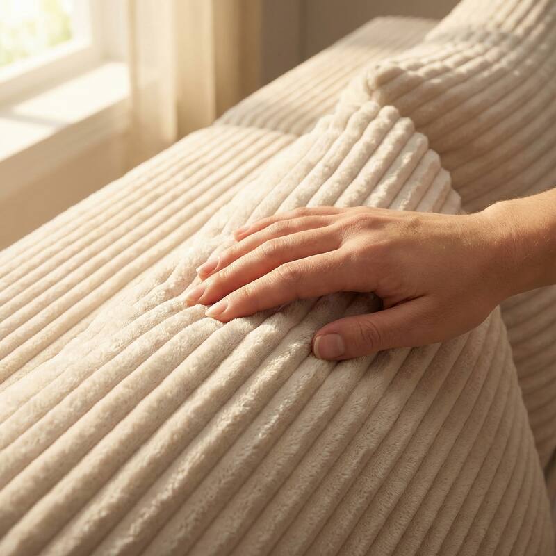 Oversized Modular Sectional Sofa, No Assembly Required, Corduroy Fabric, Deep Seat Cloud Couch with Chaise Foam Sofa