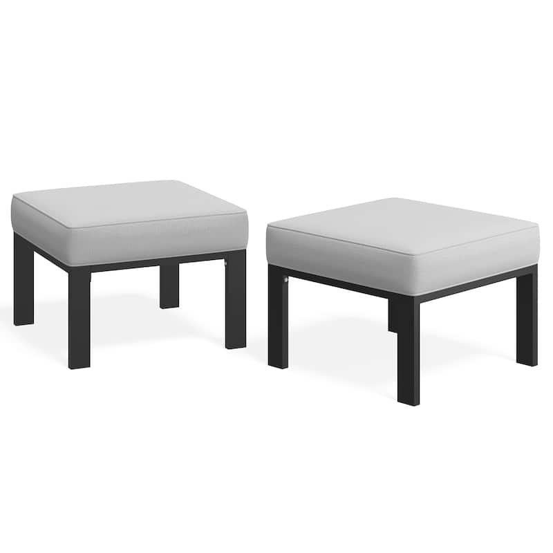 Metal Ottomans Set of 2