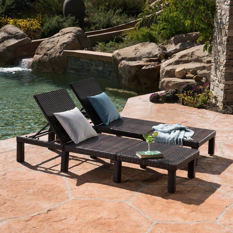 Jamaica Outdoor Chaise Lounges (Set of 2) by Christopher Knight Home