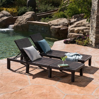 Jamaica Outdoor Chaise Lounges (Set of 2) by Christopher Knight Home
