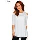 Simply Ravishing Women's Cold Shoulder Flare 3/4 Sleeve Blouse Top Tunic Shirt (Size: S-5X) - Thumbnail 10