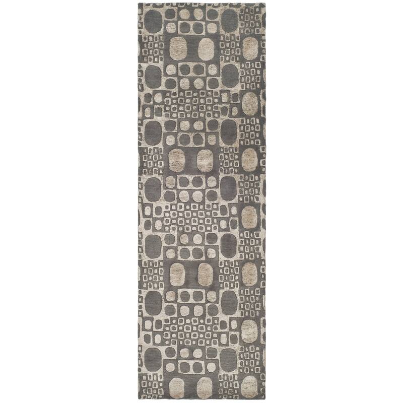 SAFAVIEH Handmade Soho Waldtraud Deco Stones N.Z. Wool Rug