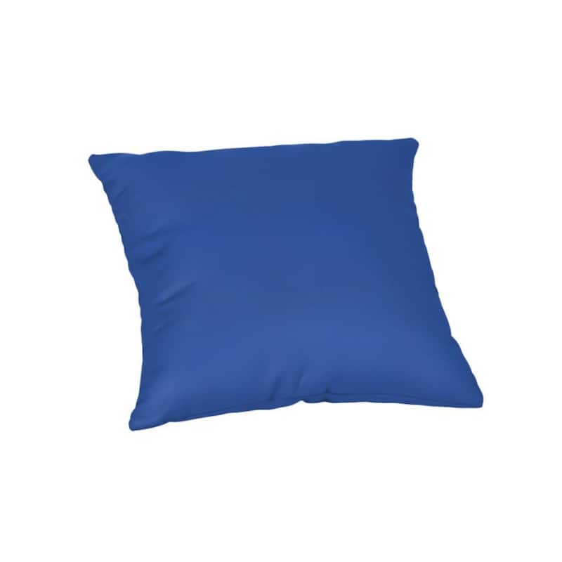 Sunbrella® Solid Fabric 1-Piece Indoor/Outdoor Square Throw Pillow, 20"W x 20"L, Canvas Macaw - Canvas True Blue