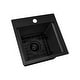 preview thumbnail 3 of 8, Ruvati 15 inch Gunmetal Black Stainless Steel Workstation Wet Bar Camper Van Sink Drop-in Topmount - RVH8215BL