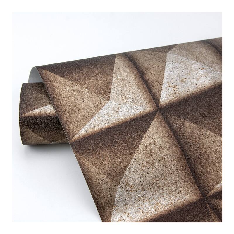 Advantage Dax Copper 3D Geometric Wallpaper - 20.9 x 396 x 0.025