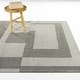 preview thumbnail 6 of 8, Andrade Modern Geometric Area Rug 5'3" x 7' - Dark Grey/Light Grey