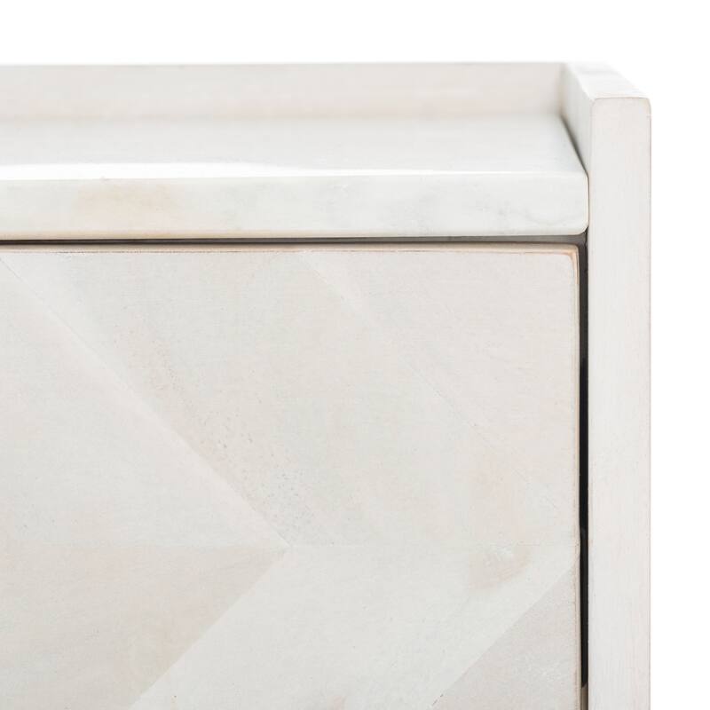 SAFAVIEH Alivia Parquet 1-Drawer 1-Shelf Nightstand