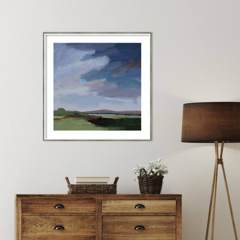 Incoming by Pamela Munger Wood Framed Wall Art Print - Lucie Silver White