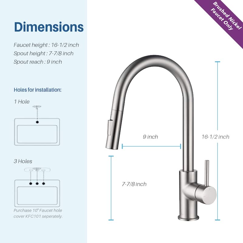 Blossom Solid Pull-Down Kitchen Faucet w/ 360 Swivel, Single Handle