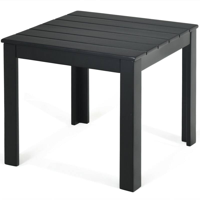 Gymax 2PCS Wooden Square Side End Table Patio Coffee Bistro Table - See Details