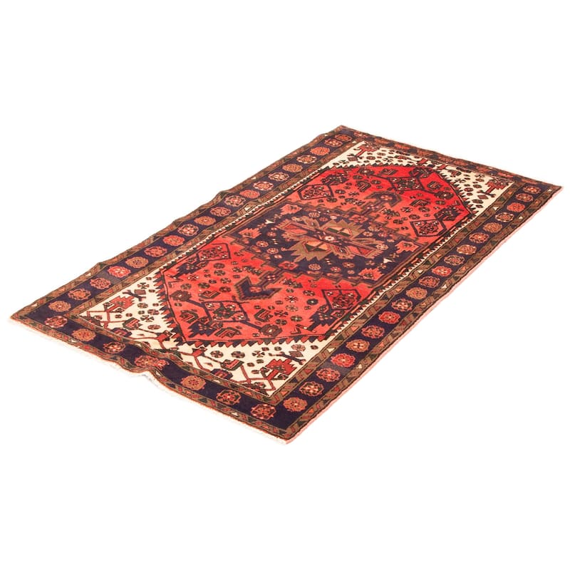 ECARPETGALLERY Hand-knotted Andelz Red Wool Rug - 4'1 x 6'11