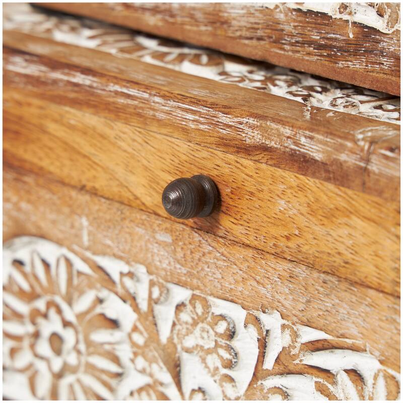 Wood Handmade Box with Hinged Lid (Set of 3)