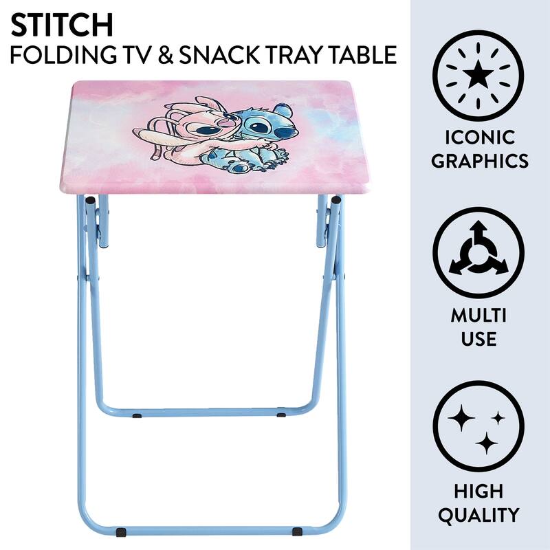 Disney Stitch Folding Tray Table,Portable Snack Laptop Table