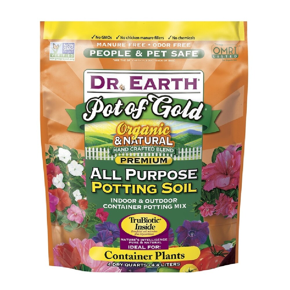 Shop Dr Earth 818 Pot Of Gold Organic Potting Soil 4 Quart Dry