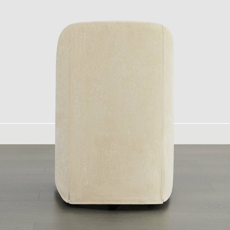 Spruce & Spring Modern Dining Chair with Removable Slipcover and Hidden Casters