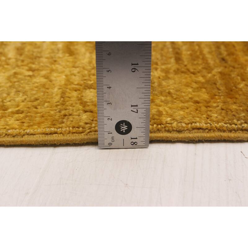 ECARPETGALLERY Hand-knotted Vibrance Dark Gold Wool Rug - 8'2 x 9'7