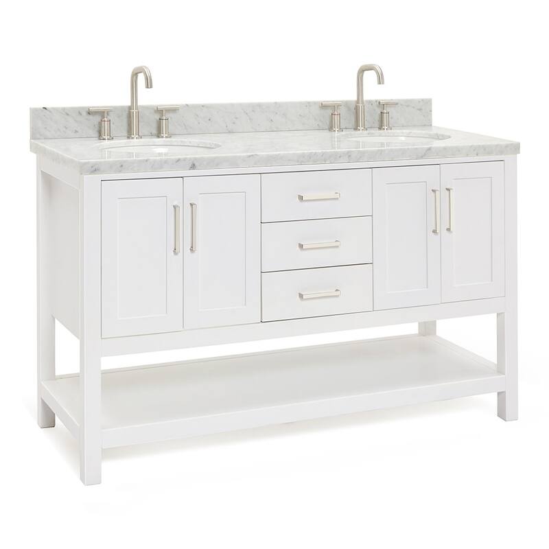 Ariel S061DCWOVO Magnolia 60" Free Standing Single Basin Vanity Set
