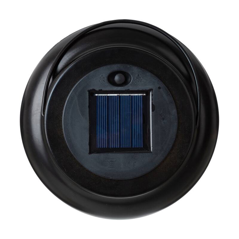 Glitzhome Set of 2 Metal Cutout Solar LED Outdoor Waterproof Hanging Lanterns