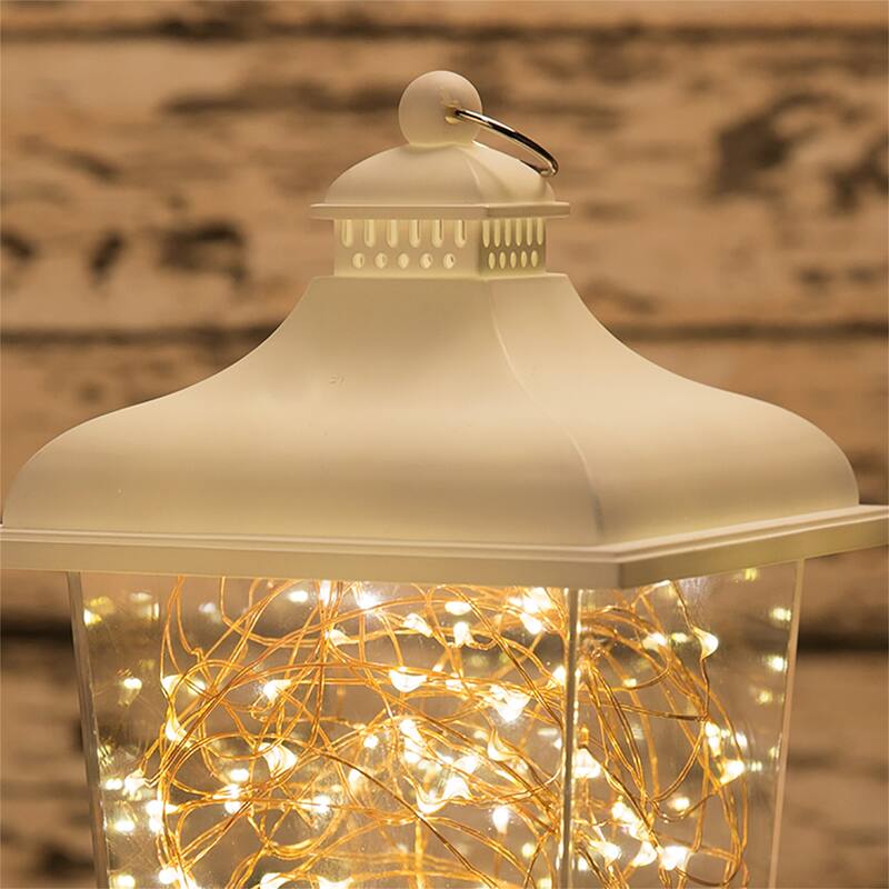 Acrylic Lantern with Copper Wire Fairy Lights,Christmas Decorative Light