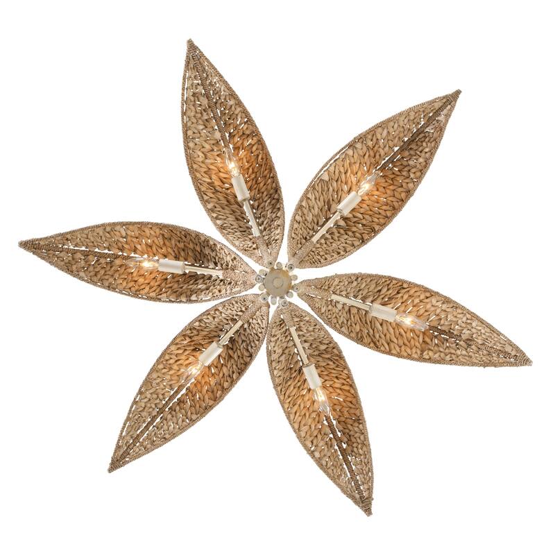 Varaluz Century Palm 6-Light Chandelier - Country White