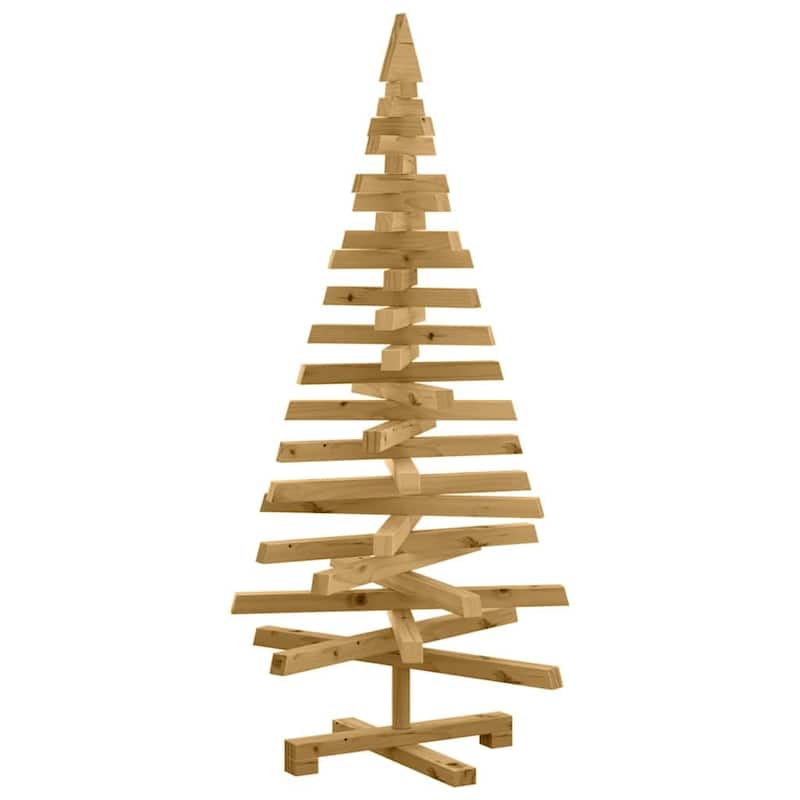vidaXL Christmas Trees with Stand Natural/Brown Solid pine wood