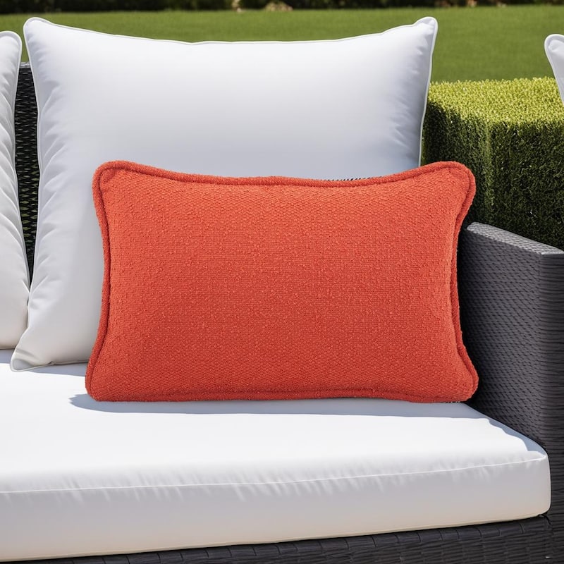 Allan Andrews Indoor/Outdoor 14"H x 22"W Accent Pillow, Alicante Collection - Coral