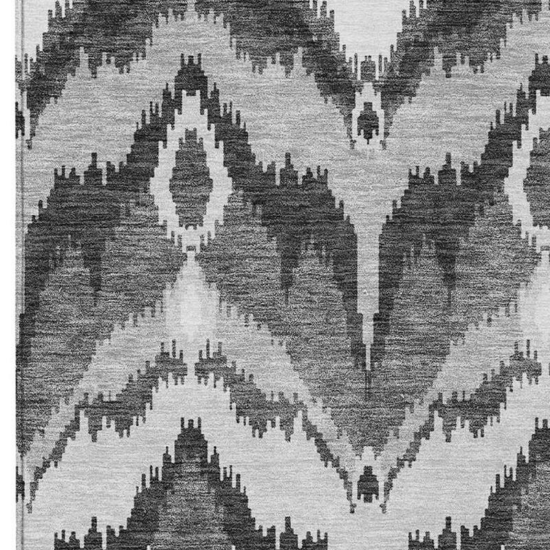 HomeRoots Ikat Transitional Rectangle Outdoor Rug