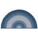 preview thumbnail 42 of 71, SAFAVIEH Handmade Braided Josefa Country Rug 2' x 4' Half-Moon - Navy/Grey - Novelty