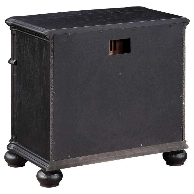 Celina Traditional 3-drawer Nightstand Black