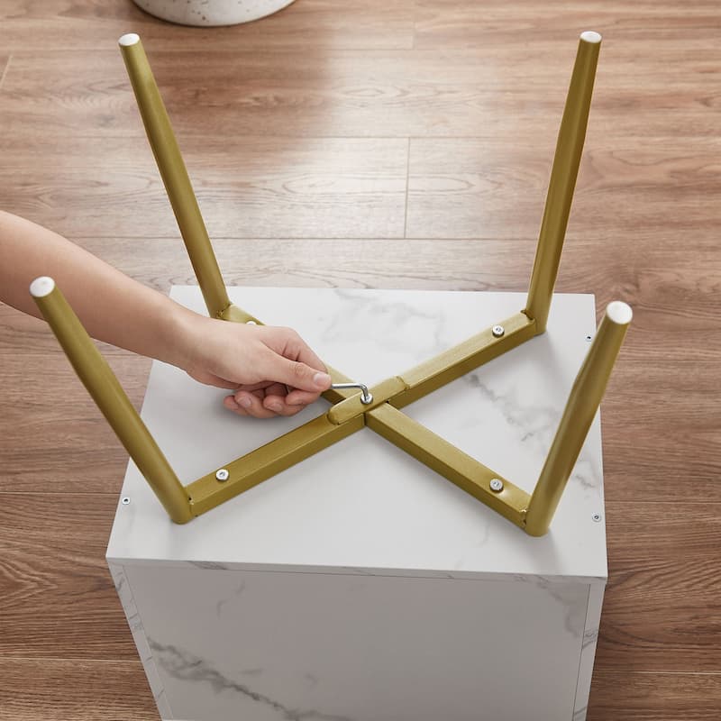 Javlergo Set of 2 Mid-century Modern Nightstand for Bedroom with Storage Drawer and Shelf Small Side End Table for Living Room