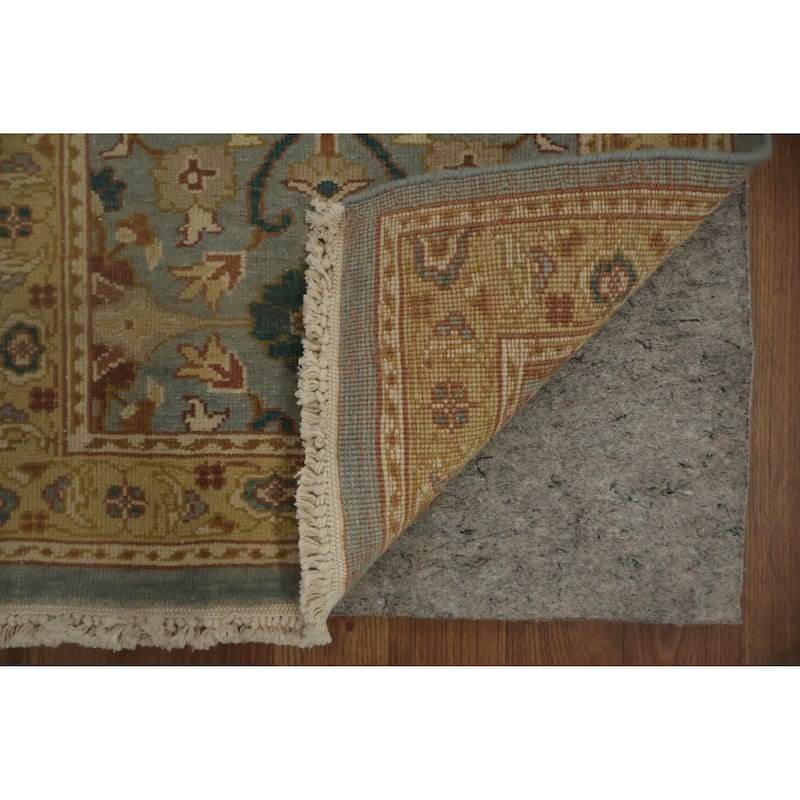 Hand Knotted Oriental 100% Wool Carpet Traditional Floral Navy Blue & Blues Ziegler Area Rug - 3' 10'' X 2' 0''