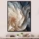 preview thumbnail 1 of 7, Designart "White And Blue Feather Spiral II" Abstract Geometric Blue Wall Decor - Modern Entryway Framed Wall Art Print 12 in. wide x 20 in. high - Black