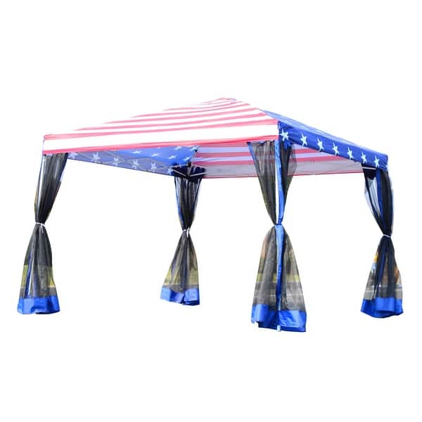 slide 1 of 26, Outsunny 10' x 10' Pop-up Canopy Vendor Tent with Removable Mesh Walls