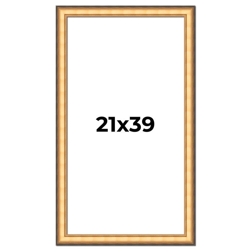 21x39 Frame Gold Plein Aire Solid Wood Picture Frame Width 2 Inches |