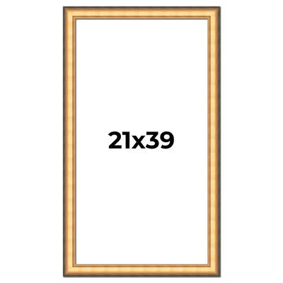 21x39 Frame Gold Plein Aire Solid Wood Picture Frame Width 2 Inches |