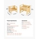 preview thumbnail 7 of 8, Natural Wood Plywood Montessori Table Chair Set with Pattern & Adjustability - 15 x 11.8 x 14.2 in
