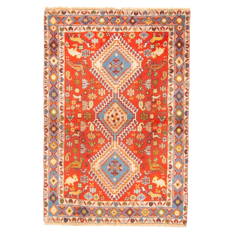 ECARPETGALLERY Hand-knotted Melis Vintage Dark Copper Wool Rug - 3'5 x 5'1