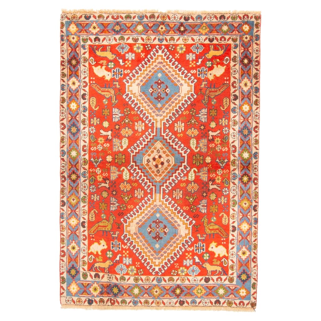 ECARPETGALLERY Hand-knotted Melis Vintage Dark Copper Wool Rug - 3'5 x 5'1