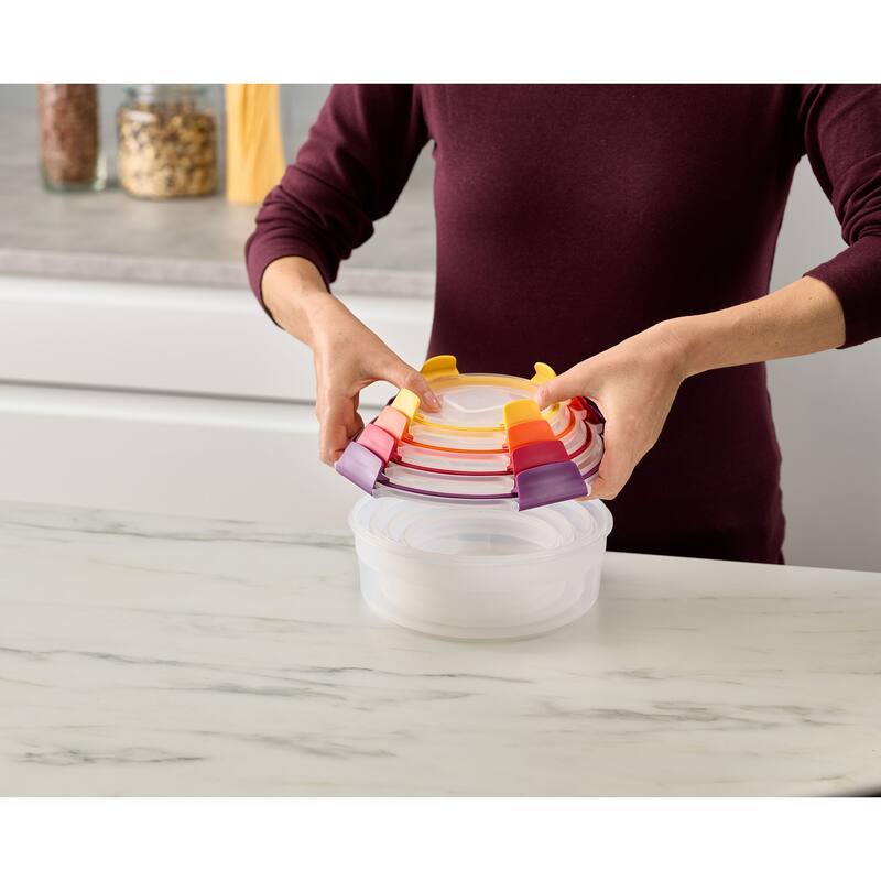 Joseph Joseph Nest Lock 8-piece Round Food Storage Container Set, BPA Free